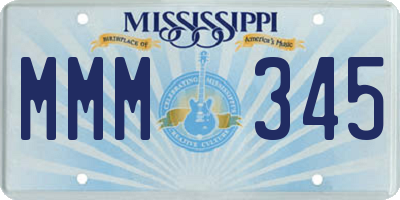 MS license plate MMM345