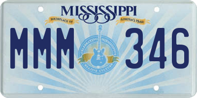 MS license plate MMM346