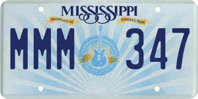 MS license plate MMM347