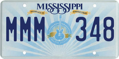 MS license plate MMM348