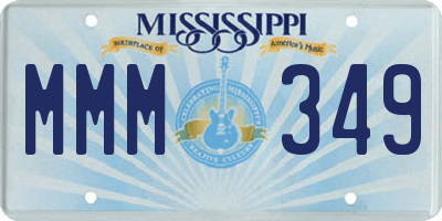 MS license plate MMM349