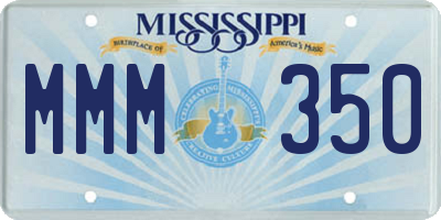 MS license plate MMM350