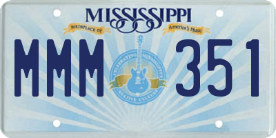 MS license plate MMM351