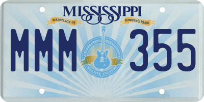 MS license plate MMM355