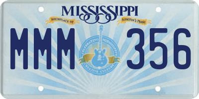 MS license plate MMM356