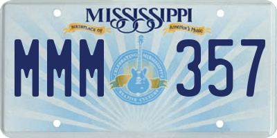 MS license plate MMM357