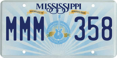 MS license plate MMM358