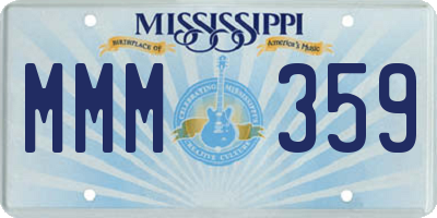 MS license plate MMM359