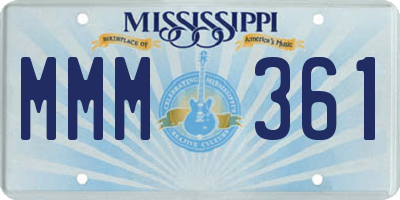 MS license plate MMM361