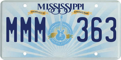 MS license plate MMM363