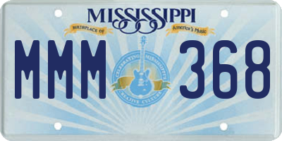 MS license plate MMM368