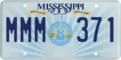 MS license plate MMM371
