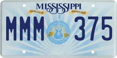MS license plate MMM375
