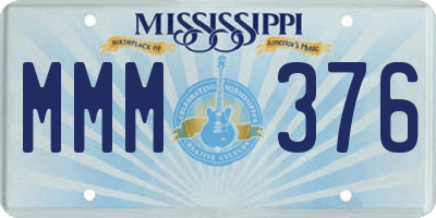 MS license plate MMM376
