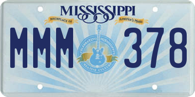 MS license plate MMM378