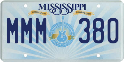 MS license plate MMM380