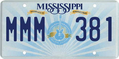 MS license plate MMM381