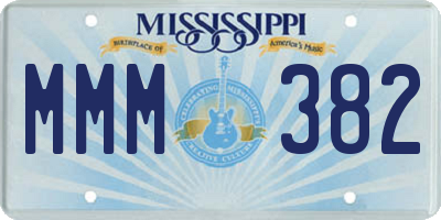 MS license plate MMM382