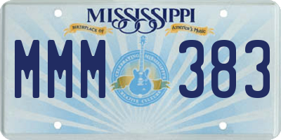 MS license plate MMM383