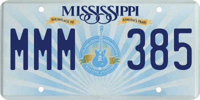 MS license plate MMM385