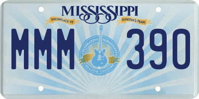 MS license plate MMM390