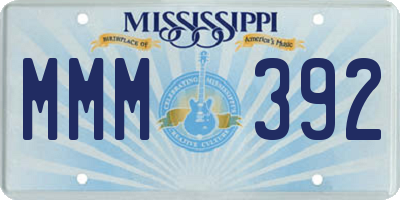 MS license plate MMM392