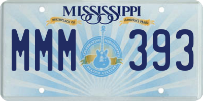 MS license plate MMM393