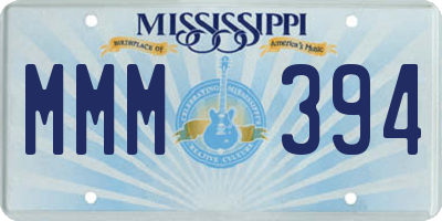 MS license plate MMM394