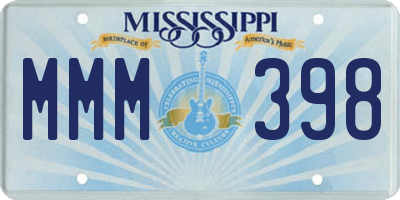 MS license plate MMM398