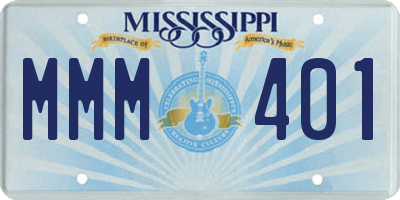 MS license plate MMM401