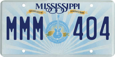 MS license plate MMM404