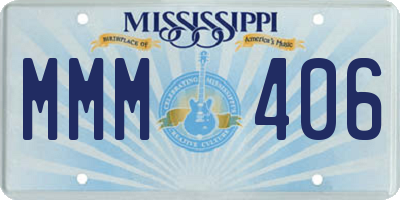 MS license plate MMM406