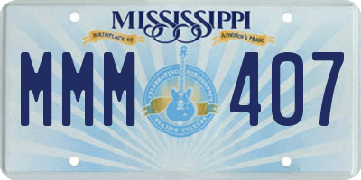 MS license plate MMM407