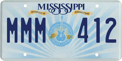 MS license plate MMM412