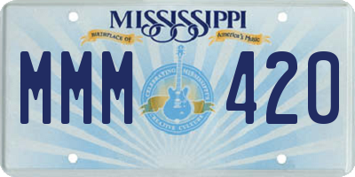 MS license plate MMM420