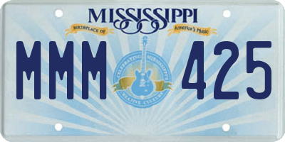 MS license plate MMM425