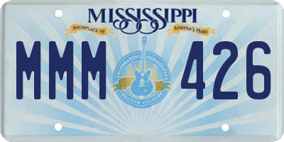 MS license plate MMM426