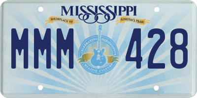 MS license plate MMM428