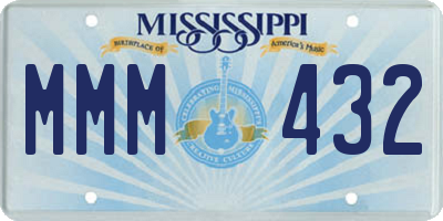 MS license plate MMM432