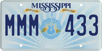 MS license plate MMM433