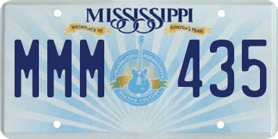 MS license plate MMM435