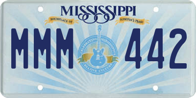 MS license plate MMM442