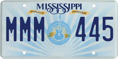 MS license plate MMM445