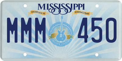 MS license plate MMM450