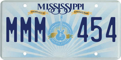 MS license plate MMM454
