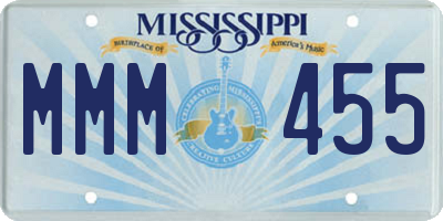MS license plate MMM455
