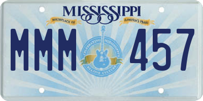 MS license plate MMM457