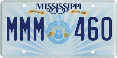 MS license plate MMM460