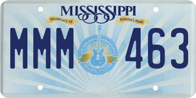 MS license plate MMM463