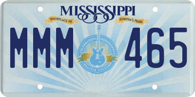 MS license plate MMM465